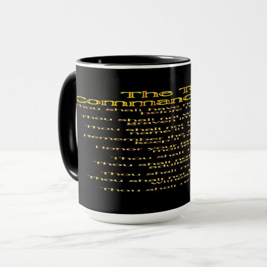 Mug Les dix commandements 01 (Devant gauche)