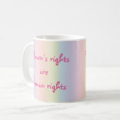 Mug Les droits des femmes sont droits humains Rainbow  (Devant gauche)