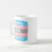 Mug Les droits trans sont des droits humains (Devant gauche)