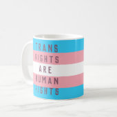 Mug Les droits trans sont un drapeau transgenre des dr (Devant gauche)