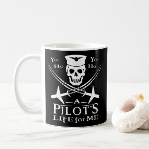 Mug Les drôles Avions de Croix du Crâne Piratent Hum