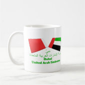 Mug Les EAU et tuiles de drapeau de Dubaï (Gauche)