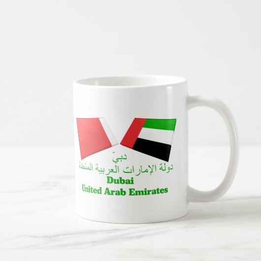 Mug Les EAU et tuiles de drapeau de Dubaï (Droite)