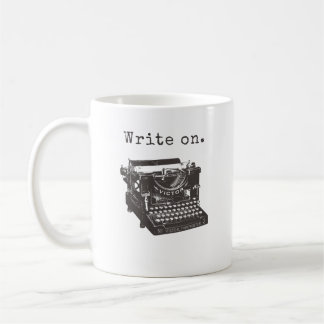 Mug Les écrivains Coffee Mug, machine à écrire, coeur,
