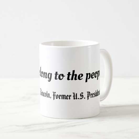 Mug Les élections appartiennent au peuple, Abraham Lin (Devant droit)