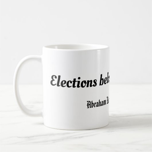 Mug Les élections appartiennent au peuple, Abraham Lin (Gauche)