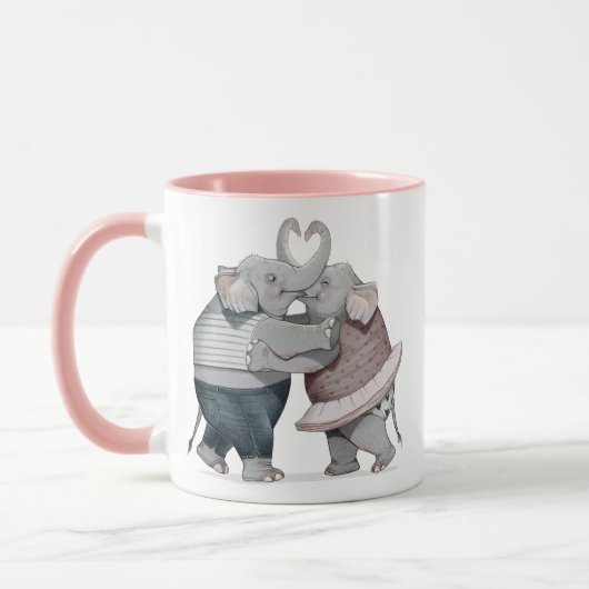 Mug Les éléphants amoureux (Gauche)