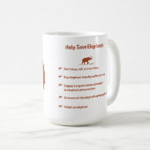 Mug Les éléphants ont besoin de notre aide (Devant droit)