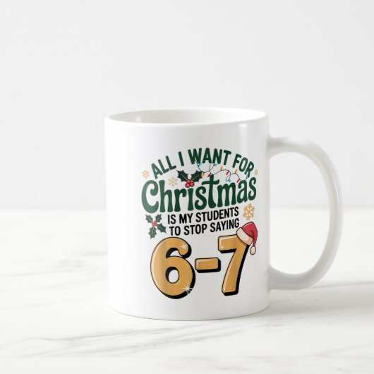 Mug Les élèves disent 6-7 67 Six Sept Prof de maths dr (Droite)