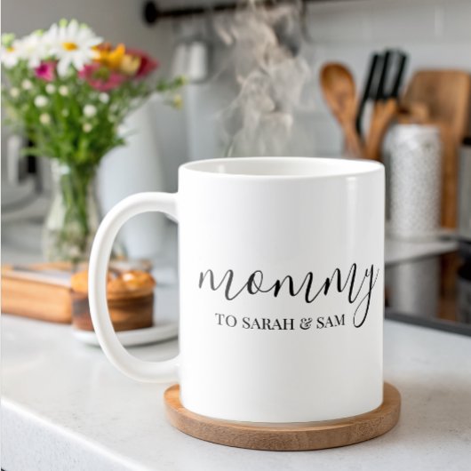Mug Les enfants de maman moderne nomment la fête des m
