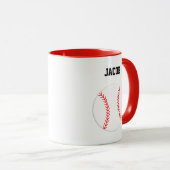 Mug Les enfants personnalisés du baseball (Devant droit)