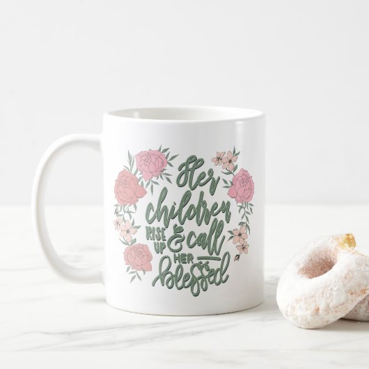 Mug Les enfants se lèvent et appellent ses proverbes b (Avec donut)
