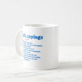 Mug Les énonciations préférées du papa sur des cadeaux (Devant gauche)