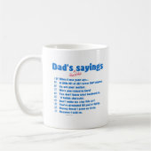 Mug Les énonciations préférées du papa sur des cadeaux (Gauche)