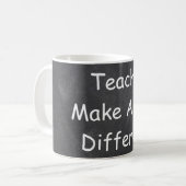 Mug Les enseignants font la différence Chalkboard idée (Devant gauche)