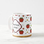Mug Les enseignants Règle Motif Apple Personnalisé (Devant gauche)
