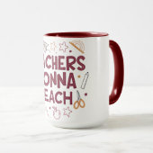 Mug Les Enseignants Vont Enseigner Joli Professeur Ros (Devant droit)