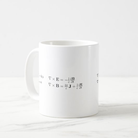 Mug Les équations de Maxwell, forme différentielle, (Devant gauche)