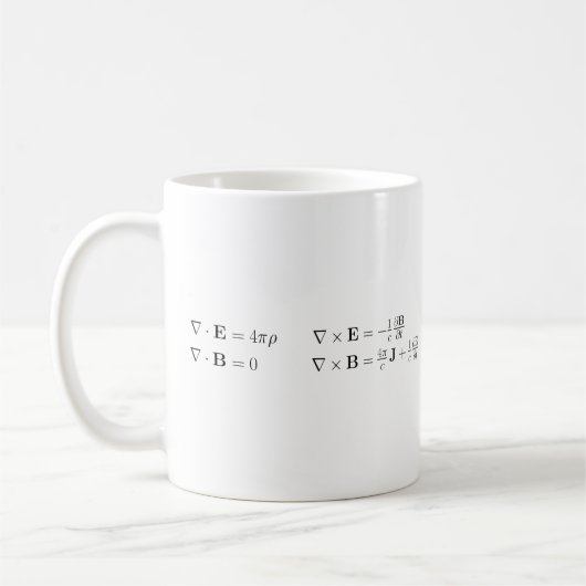Mug Les équations de Maxwell, forme différentielle, (Gauche)