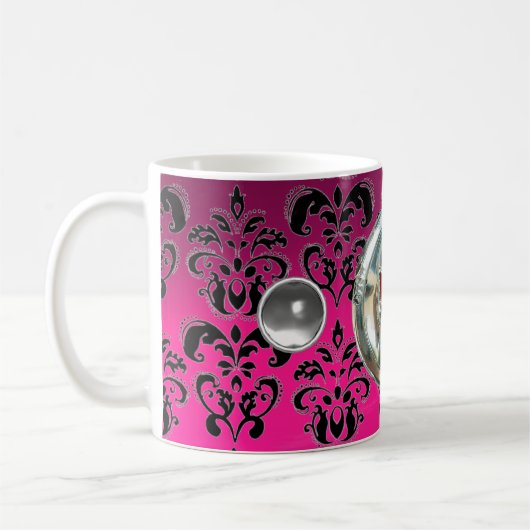 MUG LES ÉQUILIBRÉS ROSE FUCHSIA NOIR DOMMASK (Gauche)