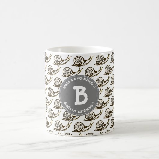 Mug Les escargots sont mon monogramme d'amis (Centre)