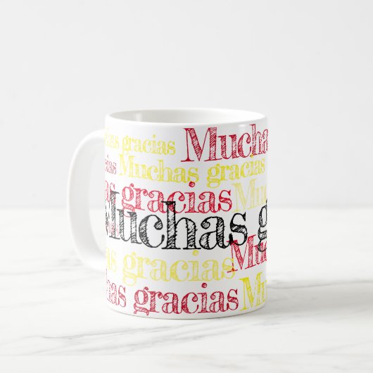 Mug Les Espagnols de Muchas gracias/vous remercient de (Devant gauche)