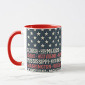 Mug Les Etats-Unis d'Amérique |States et capitaux (Gauche)