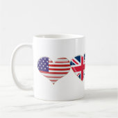 Mug Les Etats-Unis et conception BRITANNIQUE de (Gauche)