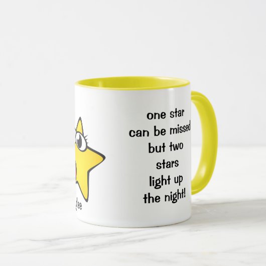 Mug les étoiles 11oz faites sur commande ajoutent la (Devant droit)
