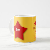 Mug Les étoiles de ROUGE du PATRON les plus (Devant gauche)
