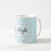 Mug Les étoiles d'or bleu Aqua (Devant droit)