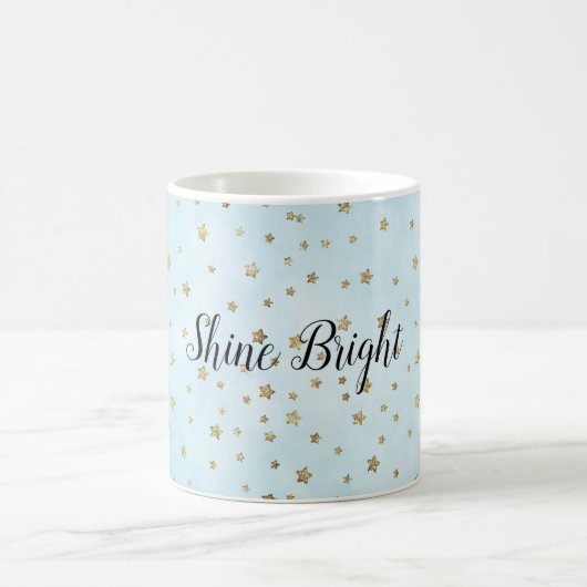 Mug Les étoiles d'or bleu Aqua (Centre)
