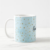 Mug Les étoiles d'or bleu Aqua (Gauche)