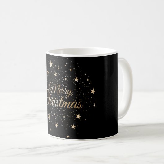 Mug Les étoiles d'or de Noël (Devant droit)