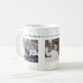 Mug Les étoiles d'or modernes à Noël blanc (Devant gauche)