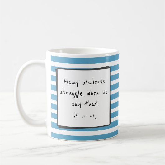 Mug Les étudiants luttent avec le nombre complexe Bleu (Gauche)