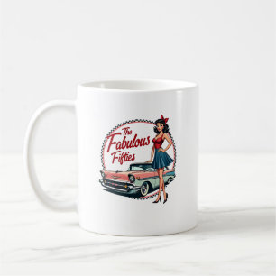 Mug Les fabuleuses Cinquante-Années Retro Car Girl Gra