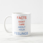Mug Les faits ne s'inquiètent pas de vos sentiments (Gauche)