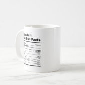 Mug Les faits nutritionnels de la fille noire (Devant gauche)