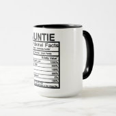 Mug Les faits nutritionnels de la tante (Devant droit)