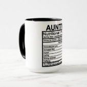 Mug Les faits nutritionnels de la tante (Devant gauche)