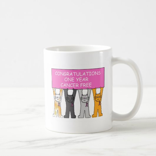 Mug Les félicitations un Cancer d'an libèrent (Droite)