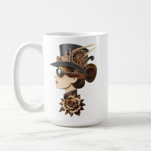 Mug Les femmes casquettes en vapeur font face à l'art