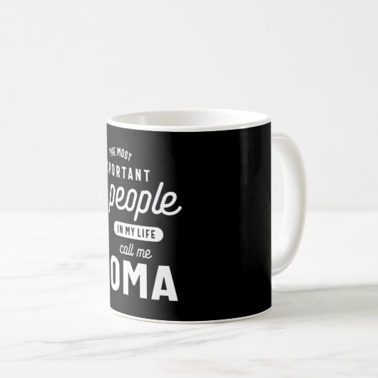 Mug Les Femmes Dans Ma Vie M'Appelez Oma Cadeau (Devant droit)