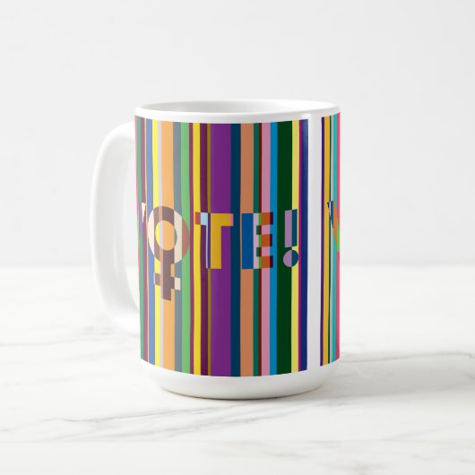 Mug - "Les femmes décideront (VOTE !)" (Devant gauche)