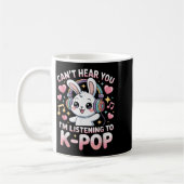 Mug Les femmes lapin drôle ne peuvent pas vous entendr (Gauche)
