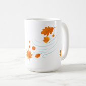 Mug Les feuilles d'automne dans le vent : Design éléga (Devant droit)