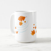 Mug Les feuilles d'automne dans le vent : Design éléga (Devant gauche)