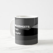 Mug Les feuilles de calcul sont ma thérapie - Géométri (Devant gauche)
