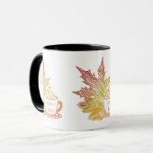Mug Les Feuilles et les lattes chassent le café (Devant gauche)